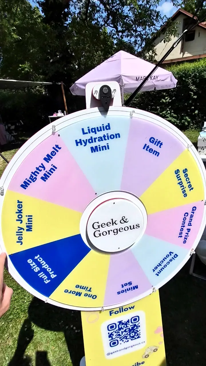 Geek & Gorgeous wheel of fortune