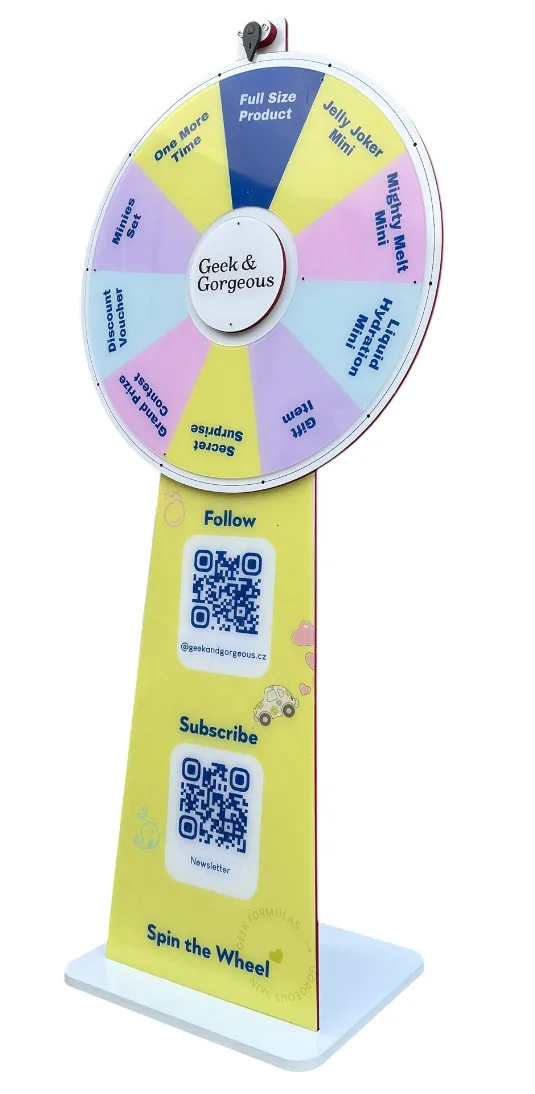 Geek & Gorgeous wheel of fortune event activation